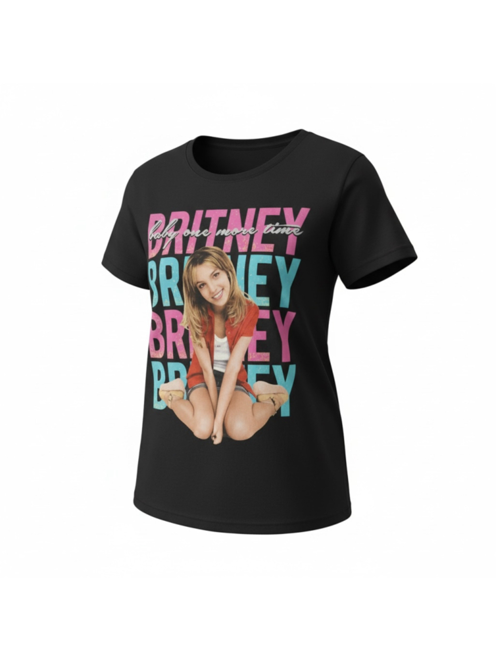 Britney Spears Baby One More Time Graphic Tee Black Size L